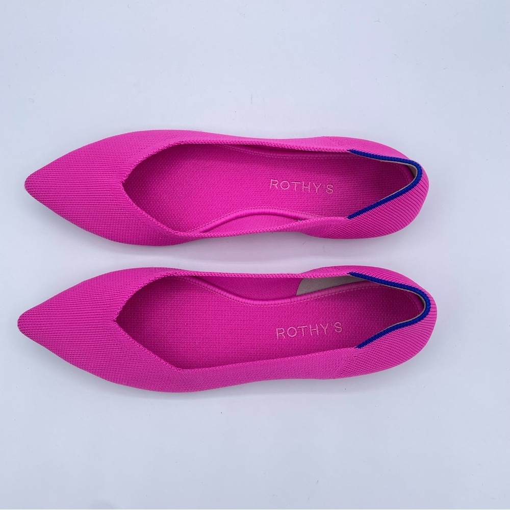 Rothy’s The Point II Flats 10 Pink - Picture 7 of 16